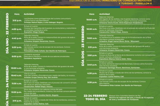 Programación de actividades ANATO 2023